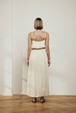 Amente Front Tie Slip Maxi Dress