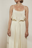 Amente Front Tie Slip Maxi Dress