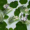 Lotus Flower Hair Claw in Clear Green Acetate