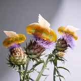 Lucky Dove White Four Leaf Clover Acetate Hair Claw