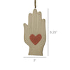 Ceramic Hanging - Hand.  6.5” jute hanger