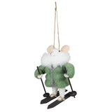 Mouse in Parka on Skis Ornament, Felt