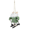 Mouse in Parka on Skis Ornament, Felt