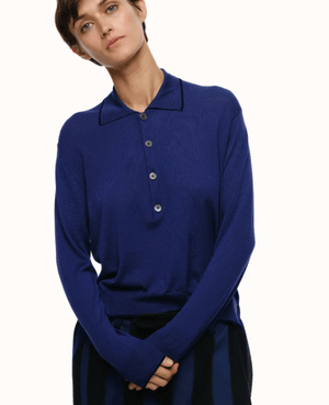 Eolas Cass Polo in Extra Fine Merino Wool
