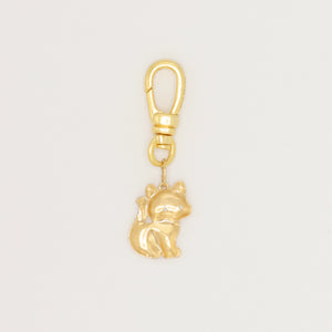 14 Karat Gold Puffy Smiling Cat Vintage Charm