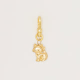 14 Karat Gold Puffy Smiling Cat Vintage Charm