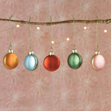 Macaroon Ornaments - Set of 5 - Gold, Red, Blue, Green, Pink