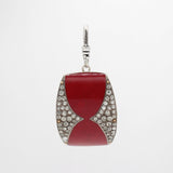 Cherry Red Enamel, Crystals and Gold Oh My! Antique 1900's French Enamel Charm
