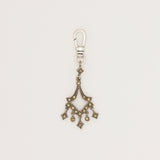 Antique Sterling Silver and Marcasite Stones Chandelier Charm