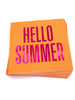 Cocktail Napkins | Hello Summer Orange- Foil - 20ct