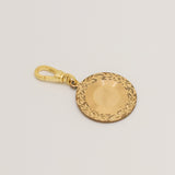 Antique Victorian 12 Karat Goldfilled Engraved Floral Disc Charm