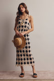 Forte Crochet Diamond Midi Skirt FWSK002