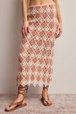 Forte Crochet Diamond Midi Skirt FWSK002