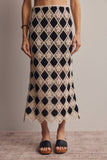 Forte Crochet Diamond Midi Skirt FWSK002