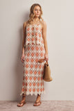 Forte Crochet Diamond Midi Skirt FWSK002