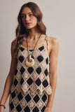 Forte Crochet Diamond Tank Top FSW0043