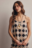 Forte Crochet Diamond Tank Top FSW0043