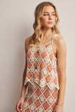 Forte Crochet Diamond Tank Top FSW0043