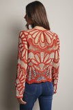 Forte Crochet Floral Pattern Sweater FSW0023