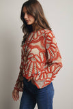 Forte Crochet Floral Pattern Sweater FSW0023