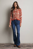 Forte Crochet Floral Pattern Sweater FSW0023