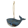 Whale Ornament, Wood - Blue