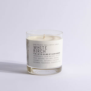 White Birch - Medium Glass - Just Bee Candle