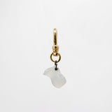 Divine Spark Vintage Opalescent Vaseline Glass Vessel Charm