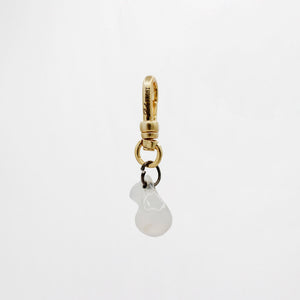 Divine Spark Vintage Opalescent Vaseline Glass Vessel Charm