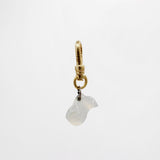 Divine Spark Vintage Opalescent Vaseline Glass Vessel Charm