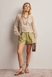 Forte Drawstring Cotton Linen Shorts FP0018