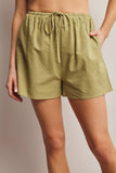 Forte Drawstring Cotton Linen Shorts FP0018