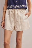 Forte Drawstring Cotton Linen Shorts FP0018