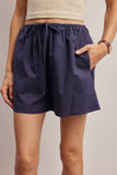 Forte Drawstring Cotton Linen Shorts FP0018