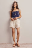 Forte Drawstring Cotton Linen Shorts FP0018