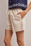 Forte Drawstring Cotton Linen Shorts FP0018
