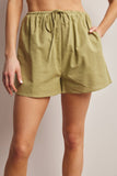 Forte Drawstring Cotton Linen Shorts FP0018
