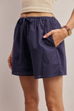 Forte Drawstring Cotton Linen Shorts FP0018