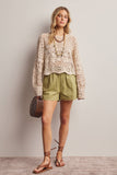 Forte Drawstring Cotton Linen Shorts FP0018