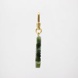 Elizabeth Handcarved Spinach Jade Seahorse Charm