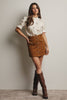 Embroidered Ruffle Collar Cotton Blouse FT0032