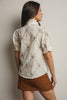 Embroidered Ruffle Collar Cotton Blouse FT0032