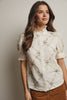 Embroidered Ruffle Collar Cotton Blouse FT0032