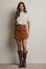 Embroidered Ruffle Collar Cotton Blouse FT0032