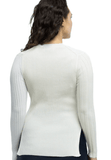 Eolas White Anna ribbed cardigan