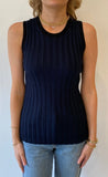Eolas Black Francesca Ribbed Tank