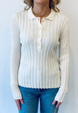 Eolas Lottie ribbed collar sweater