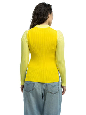 Eolas Lottie ribbed collar sweater