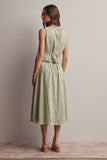 Forte Eyelet Drawstring Midi Skirt FSK0016