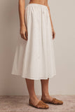 Forte Eyelet Drawstring Midi Skirt FSK0016